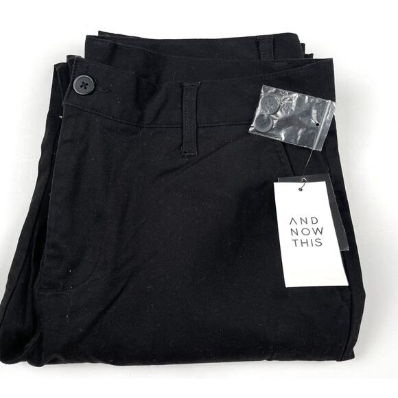 And Now This Mens Regular Fit Everyday Flat Front Button-zip Fly Chino Pants 32 - Picture 2 of 3